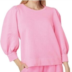 Lilly Pulitzer Pink Puff Sleeve Sweatshirt